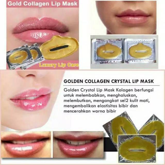 [ TERMURAH] Masker Bibir / Golden Collagen Crystal Lip Mask Original