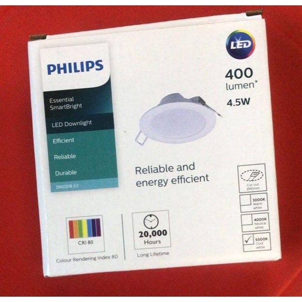 Jual LED Downlight Panel DN020B PHILIPS 4,5watt Inbow 220vac | Shopee ...