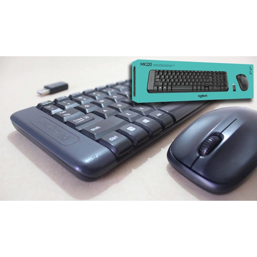 Keyboard Mouse Wireless Logitech MK220 Combo Garansi Resmi