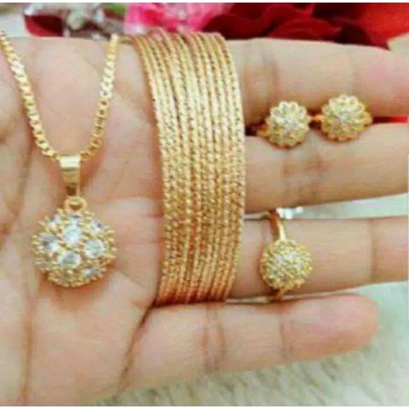 COD Set Xuping Permata Dewasa Cantik+Gelang Keroncong
