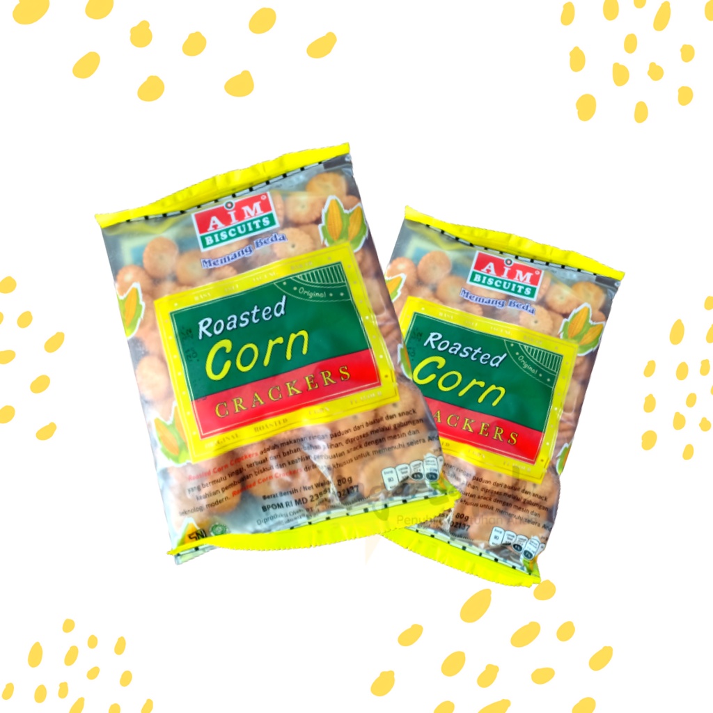 AIM Biskuit Rasa Jagung - Roasted Corn Crackers 80gr