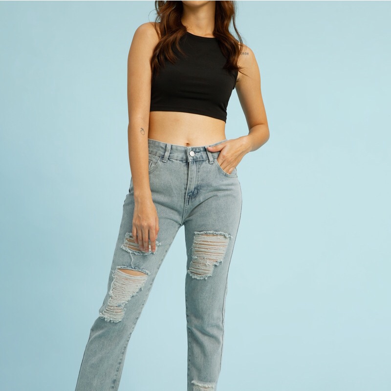 VIERLIN - Jeans 8806 - RIPPED JEANS WANITA