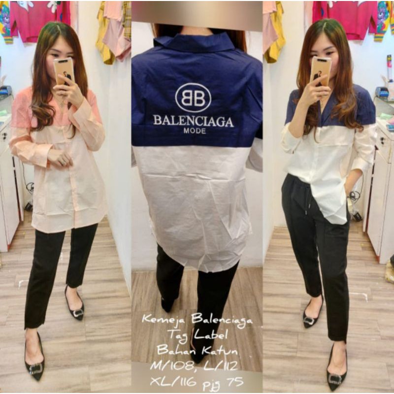 kemeja oversize balenciaga ( label)
