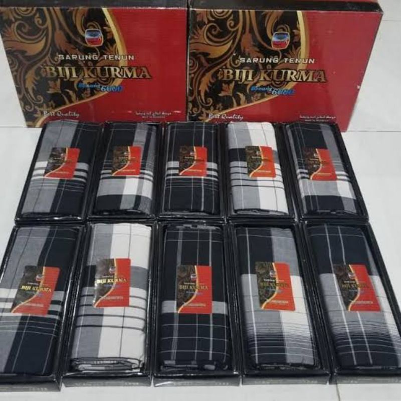 Sarung Biji Kurma Black &, White
