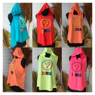  Baju  senam  tengtop senam  logo zumba hoodie atasan senam  