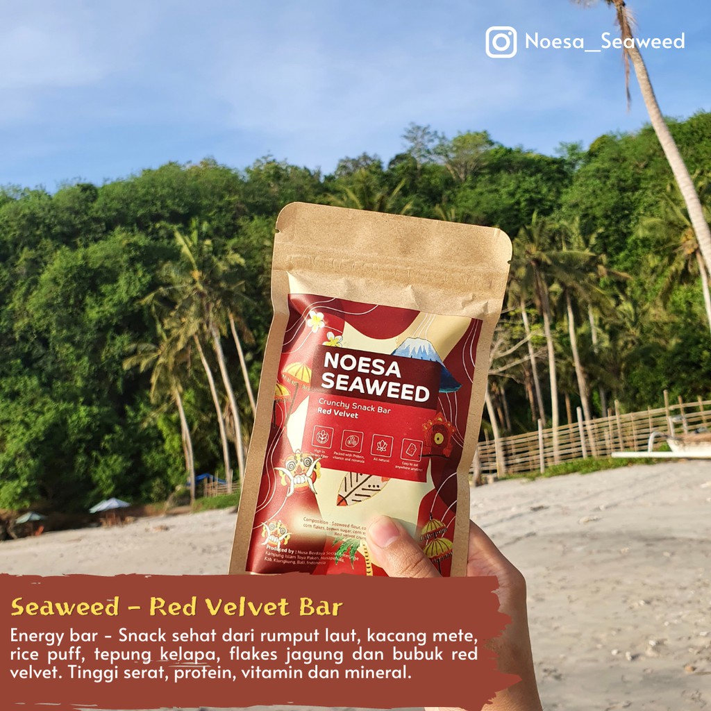 Jual Noesa Seaweed Snack Bar Red Velvet Energy & Fiber Snack Bar