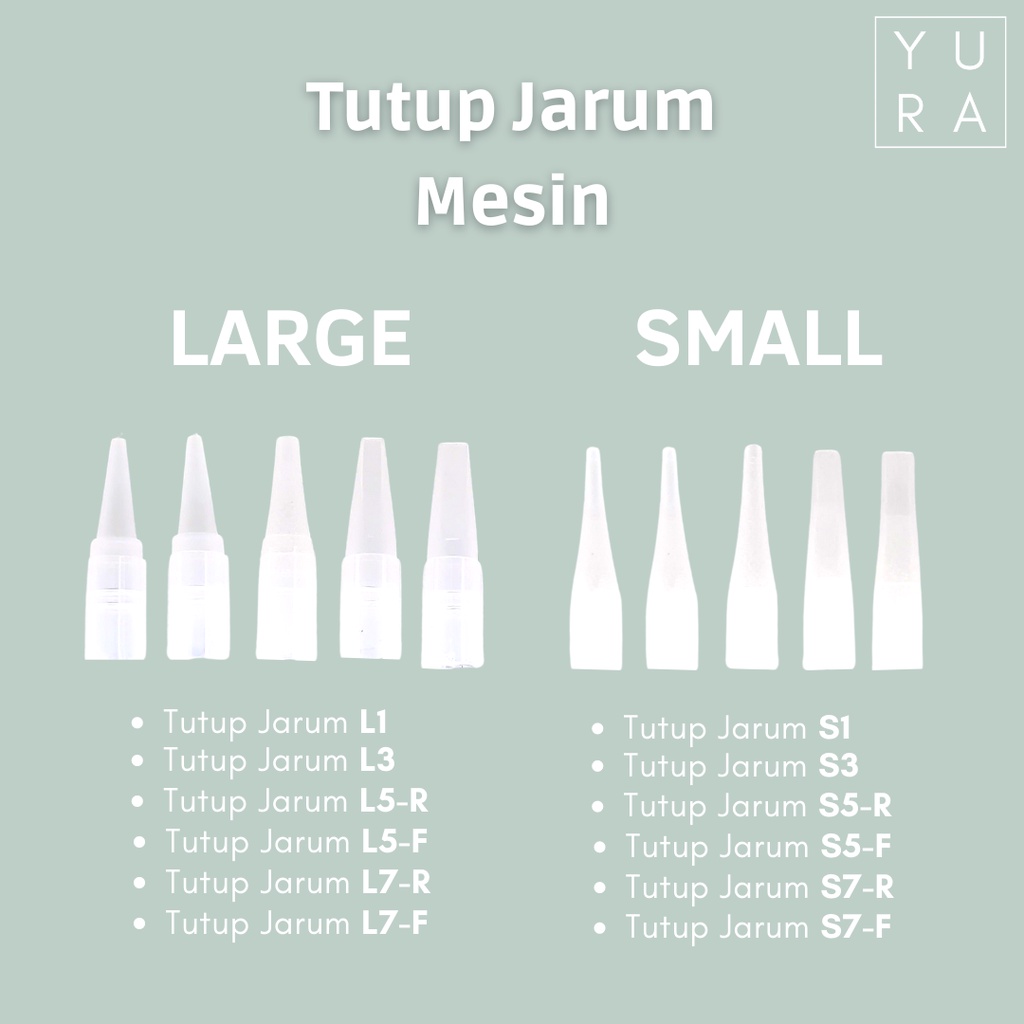 TIP Tutup Jarum mesin sulam alis bibir eyeliner ukuran 1R 3R 5R 5F 7R 7F