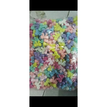 MANIK MOTE PASTEL MIX WARNA BANYAK VARIAN BAHAN CRAFT KERAJINAN DIY PON