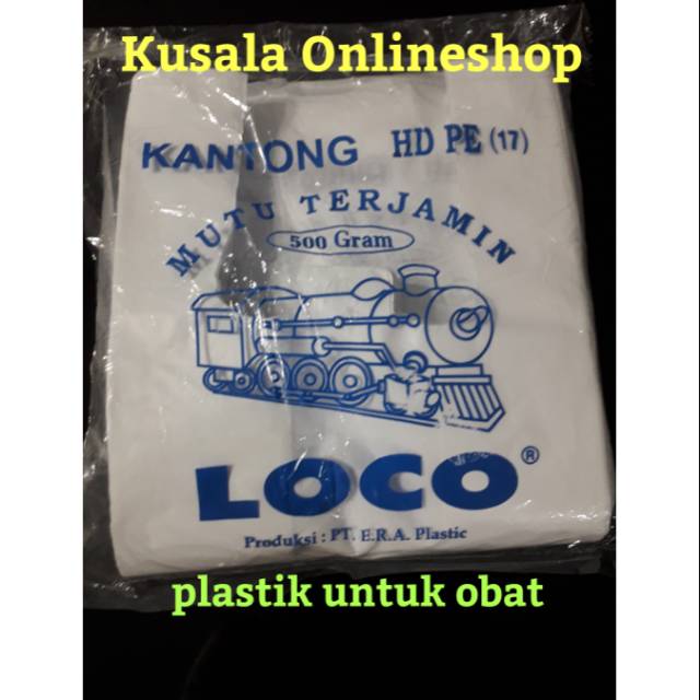 plastik kresek warna putih/plastik loco