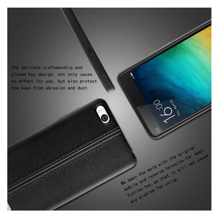 Aksesoris Hape-[FREE TG] IMAK VEGA Xiaomi Mi4i Mi4c leather back cover soft case hp