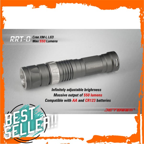 JETBeam RRT-0 Senter LED CREE XM-L2 650 Lumens