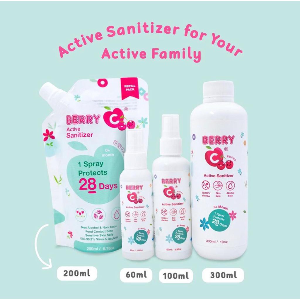 BERRY C ACTIVE SANITIZER / SANITIZER / SANITIZER BISA TAHAN 28 HARI