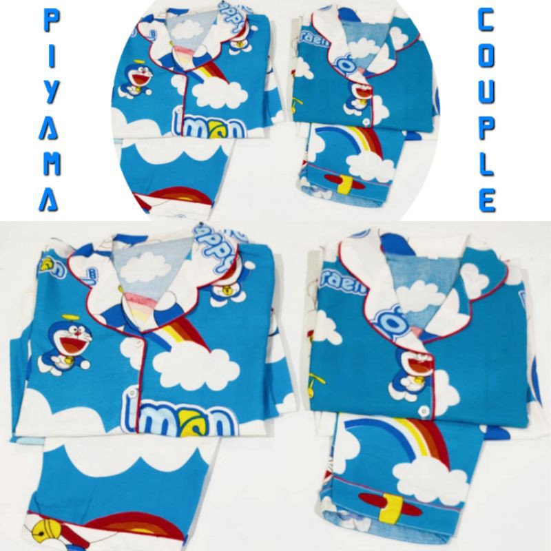 PIYAMA KATUN KELUARGA COUPLE/PIYAMA COUPLE ANAK DAN IBU