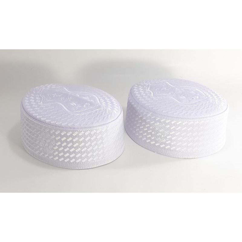 Peci Assagofah Bordir Putih Polos