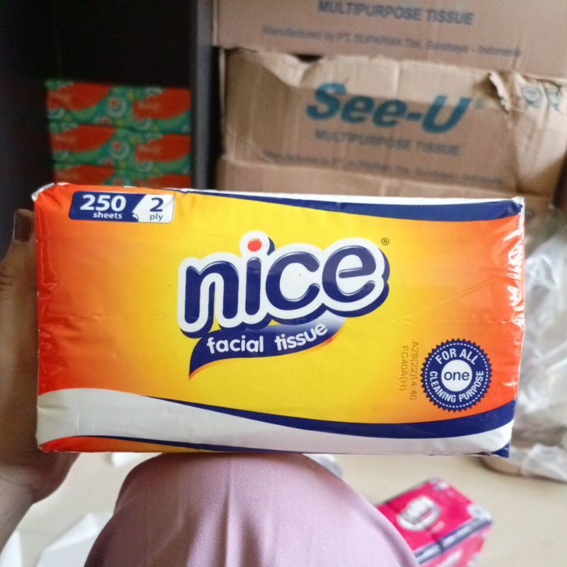 NICE Facial Tissue 180 Sheets 2 Ply ORIGINAL / Tisu Wajah Tisu Nice SERAT TEBAL-TISU NICE 250 SHEET
