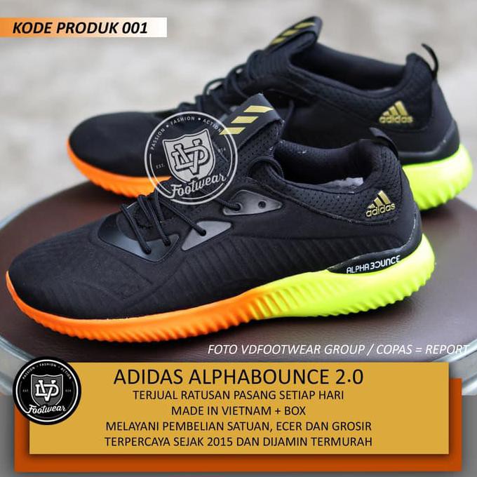PAKET HEMAT TERBARU 2018 ADIDAS ALPHABOUNCE 1M SNEAKERS PRIA SEPATU KETS