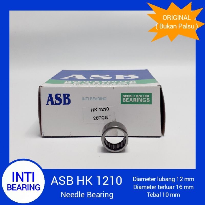 NEEDLE ROLLER BEARING HK 1210 ASB HK1210 ASLI LAHER BAMBU BANTALAN