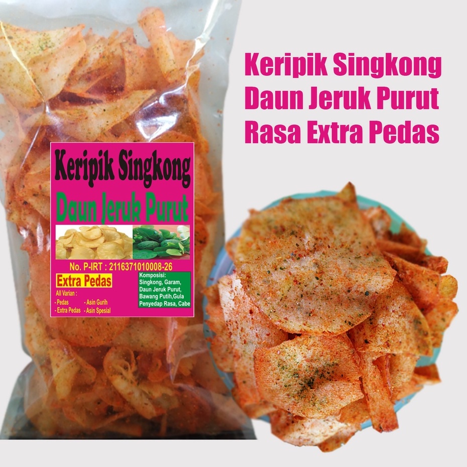 

(Extra Pedas) Keripik Singkong Daun Jeruk Purut | Full Bumbunya, Nagih Rasanya