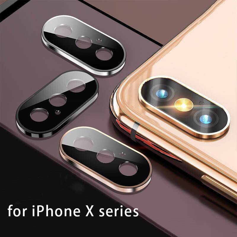 Pelindung Lensa Kamera Tempered Glass 9h Anti Gores Untuk Apple Iphone X / Xs Max / Xr