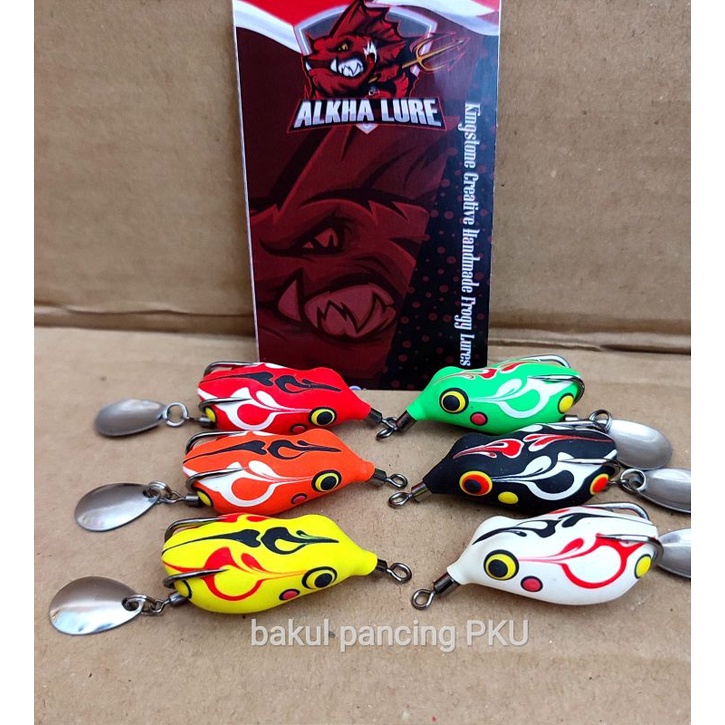 SOFT FROG ALKHA LURE 3,2cm. umpan pancing. umpan mainan. umpan palsu. umpan gabus. umpan casting. um