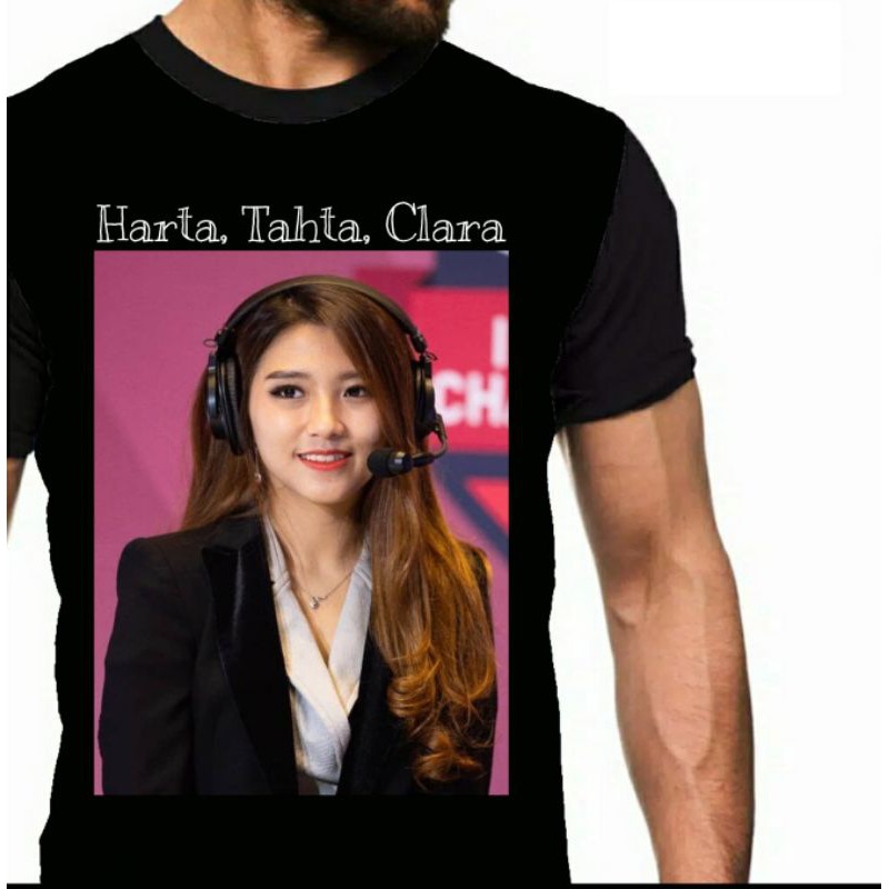 Kaos Harta Tahta Clara moongstar Caster cewek cantik gamer anak Bandung murah printing keren anya