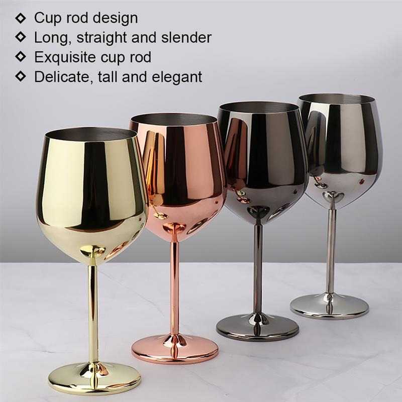 IDN MY HOME - YJBL Gelas Cangkir Stainless Steel Champagne Wine Goblet 220ml - XR105