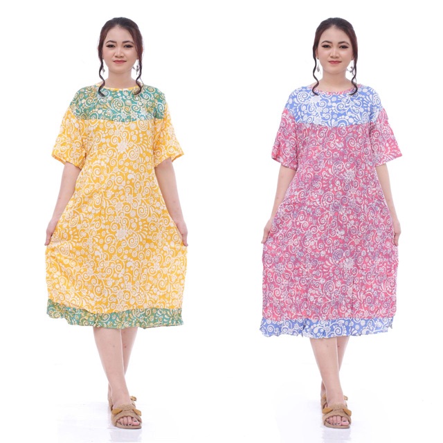  Daster  wanita bahan rayon Daster  batik wanita modern  