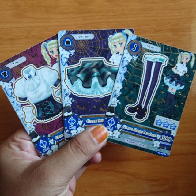 KARTU AIKATSU STAGE 'GREEN STAGE COORD' SET 3 CARD