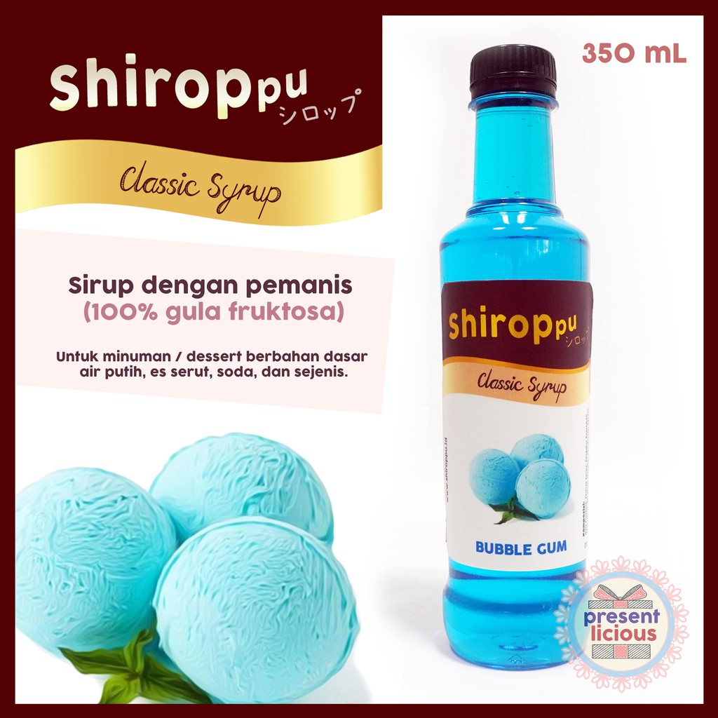 

Bubble Gum | Shiroppu Classic Syrup 350 mL | Sirup Manis Permen Karet