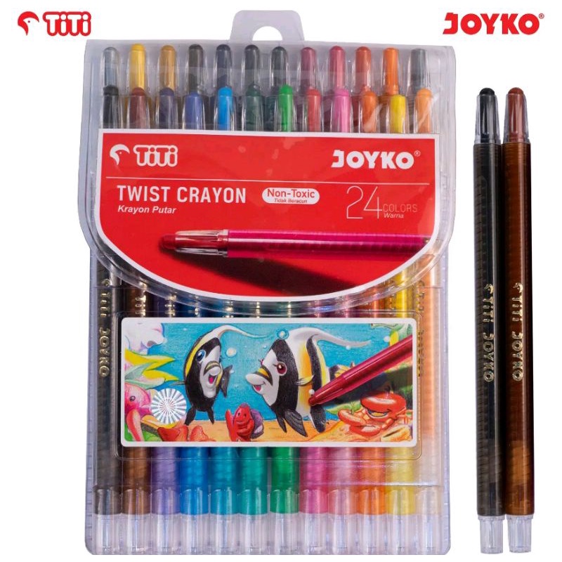 Krayon Putar Panjang 24 Warna Twist Crayon JOYKO