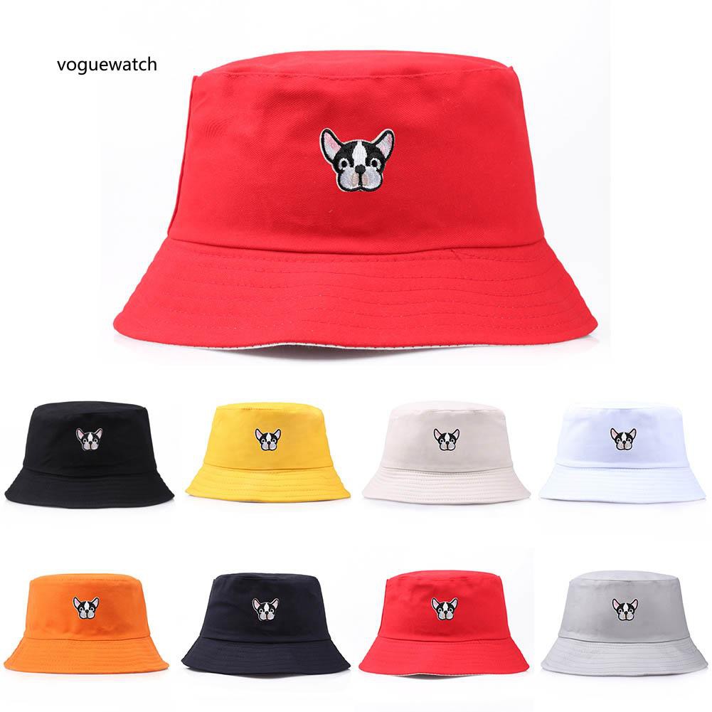 Vgwt Animasi Topi Bucket Motif Bordir Kartun Anjing Untuk Pria Wanita Shopee Indonesia