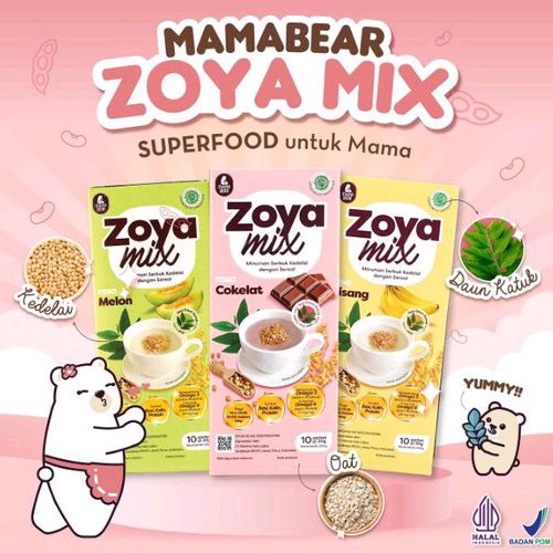 Mama Bear zoya Mix Kemasan free ongkir Asi Booster