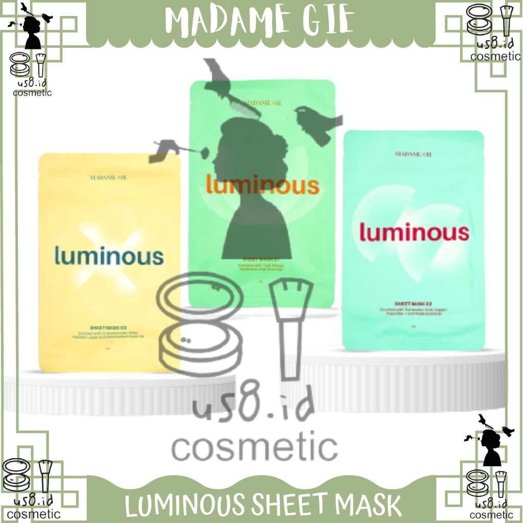 Madame Gie Luminous Sheet Mask - Skincare Masker Wajah