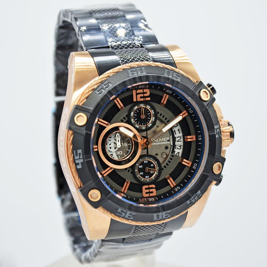 Jam Tangan Pria BALMER ORIGINAL Stainless Steel B.8108MBR/D50955H-hitam rosegold list rosegold