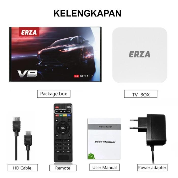 Android TV Box ERZA V8 4K Smart TV Box Media Player