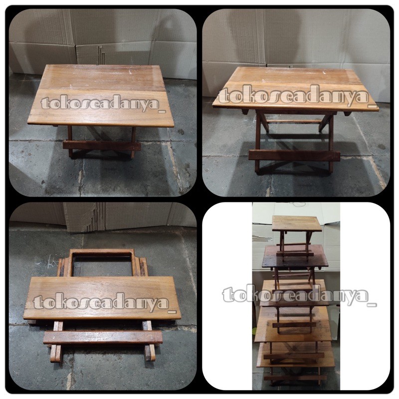 MEJA BELAJAR KAYU ULIN SEDANG NO. 3 meja lipat kayu ulin meja ngaji kayu ulin tehal kayu ulin