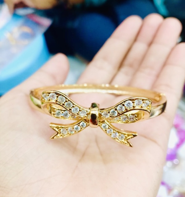 Gelang tangan wanita // gelang model pita //gelang permata lapis emas// gelang lapis emas