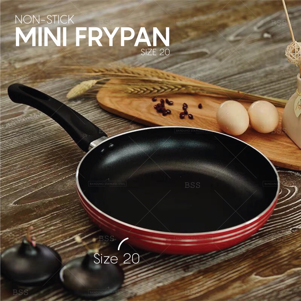 Frying Pan Fry Pan Lapis Teflon Non-Stick Anti Lengket 18cm 20cm Tebal Tanpa Tutup