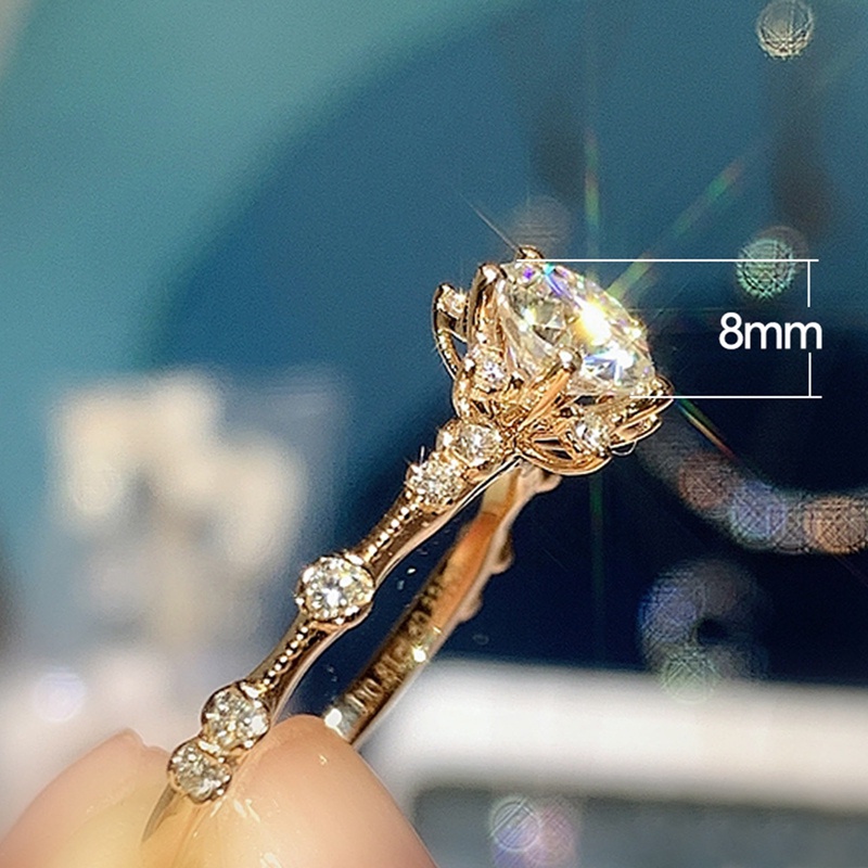 Cincin Cubic Zirconia Bentuk Bintang Untuk Wanita