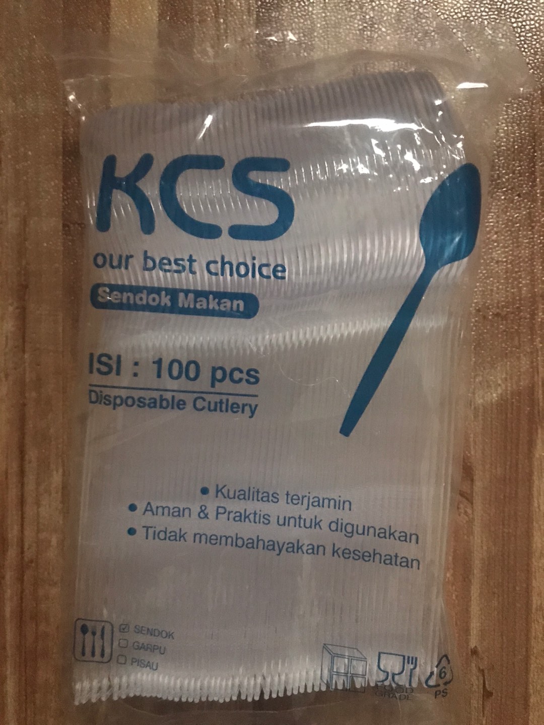 Sendok Makan Bening ( Isi 100 Pcs )