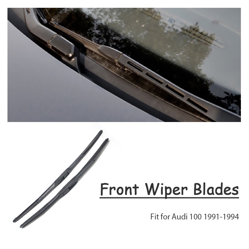 1 Set Karet Wiper Depan Mobil Untuk Audi 100 1991 1992 1993 1994