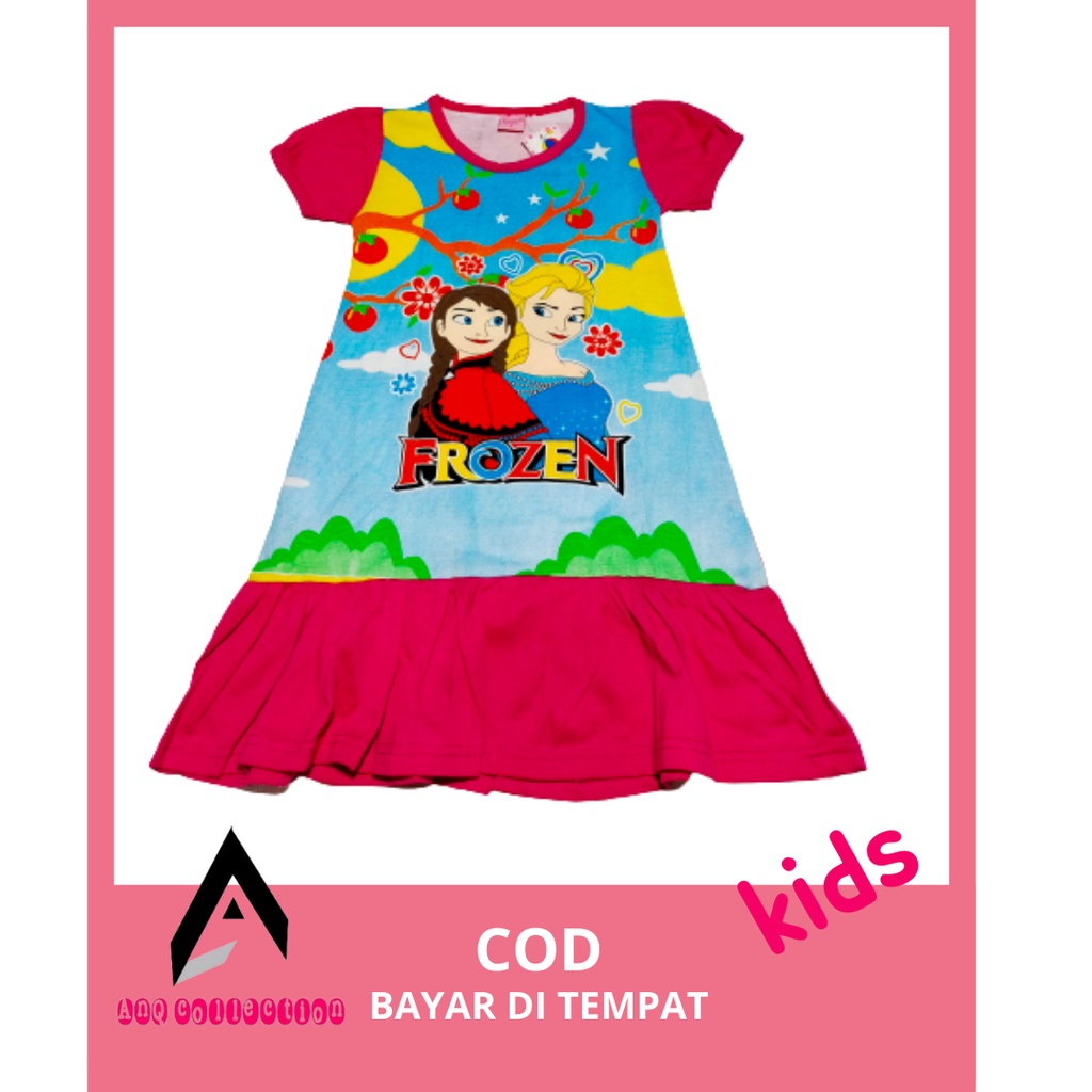 Baju Anak Perempuan Usia 2-3 Tahun Daster Anak Perempuan FROZEN