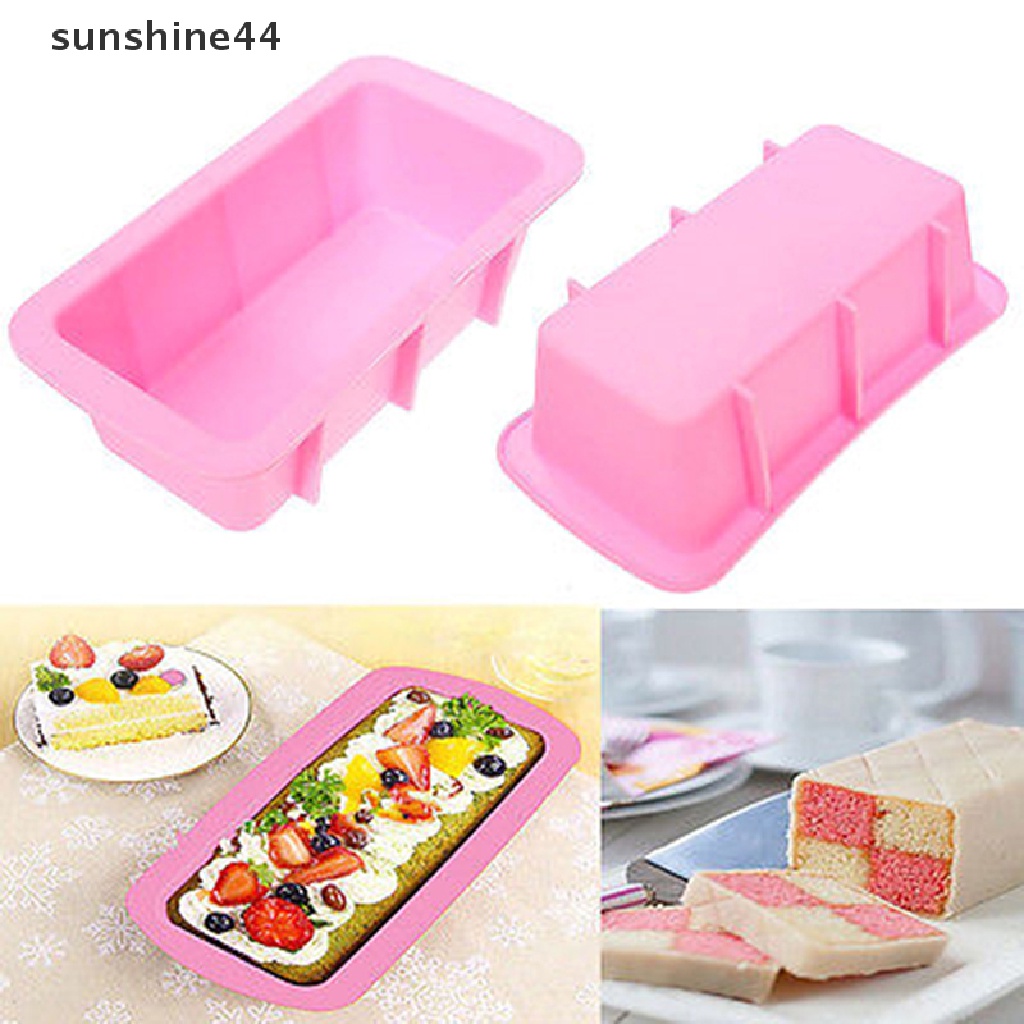 Sunshine Cetakan Kue / Roti Bentuk Persegi Panjang Bahan Silikon Anti Lengket  .