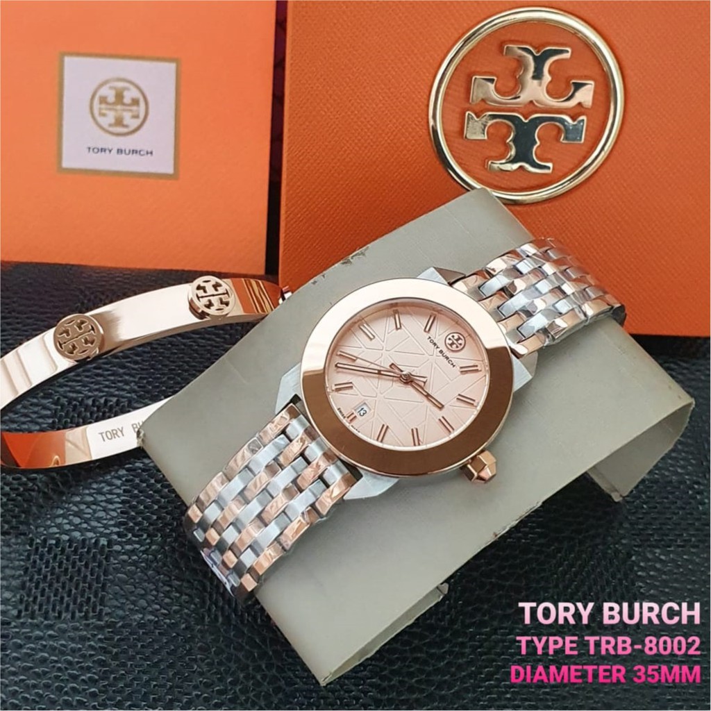 Tory Burch Type TRB8002 TRB 8002 Set Gelang Tory Burch Jam Tangan Wanita