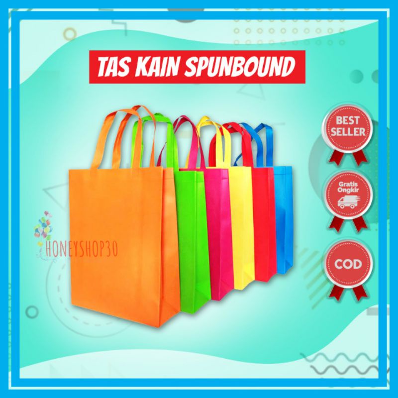 

tas kain goodie bag spunbound tenteng satuan