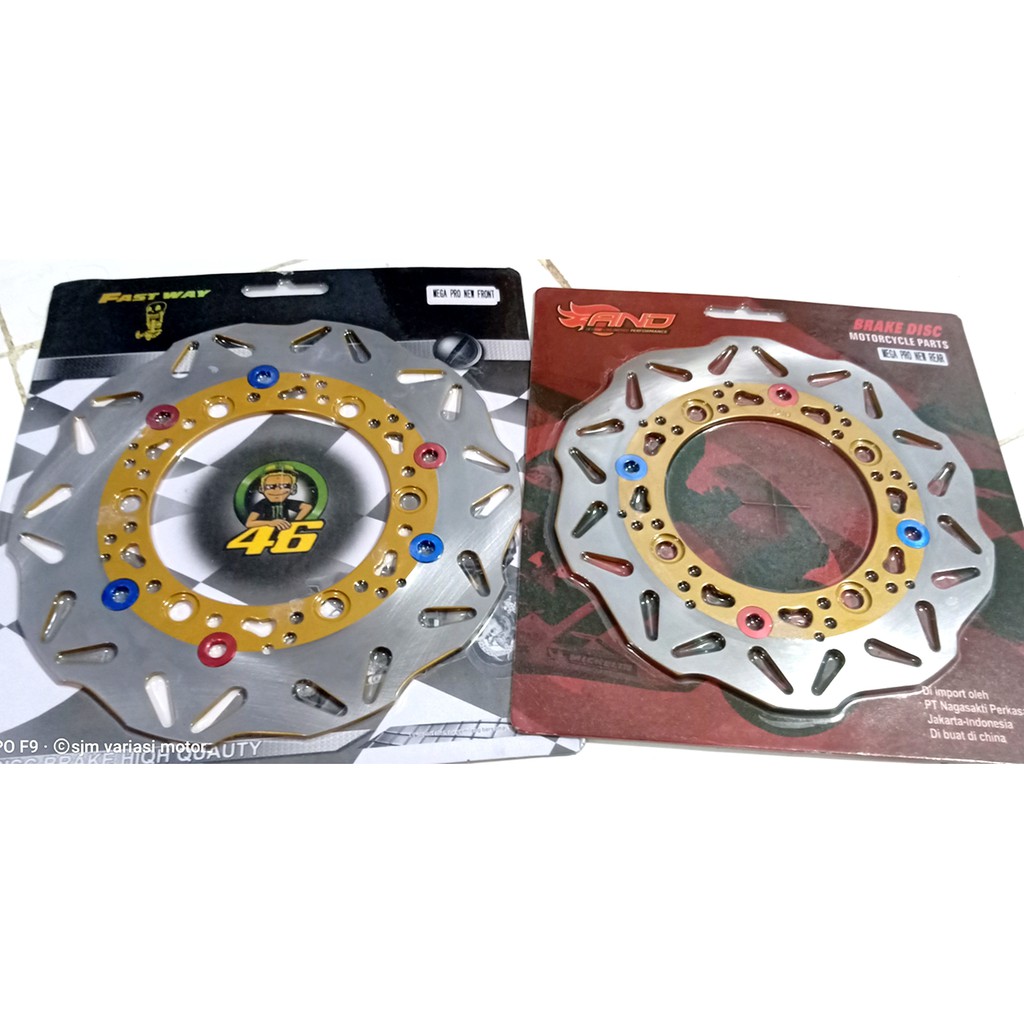 PIRINGAN CB150R LAMA &amp; MEGAPRO NEW MONO DISK CAKRAM SET DEPAN BELAKANG MEGAPRO NEW /CB150R LAMA OLD