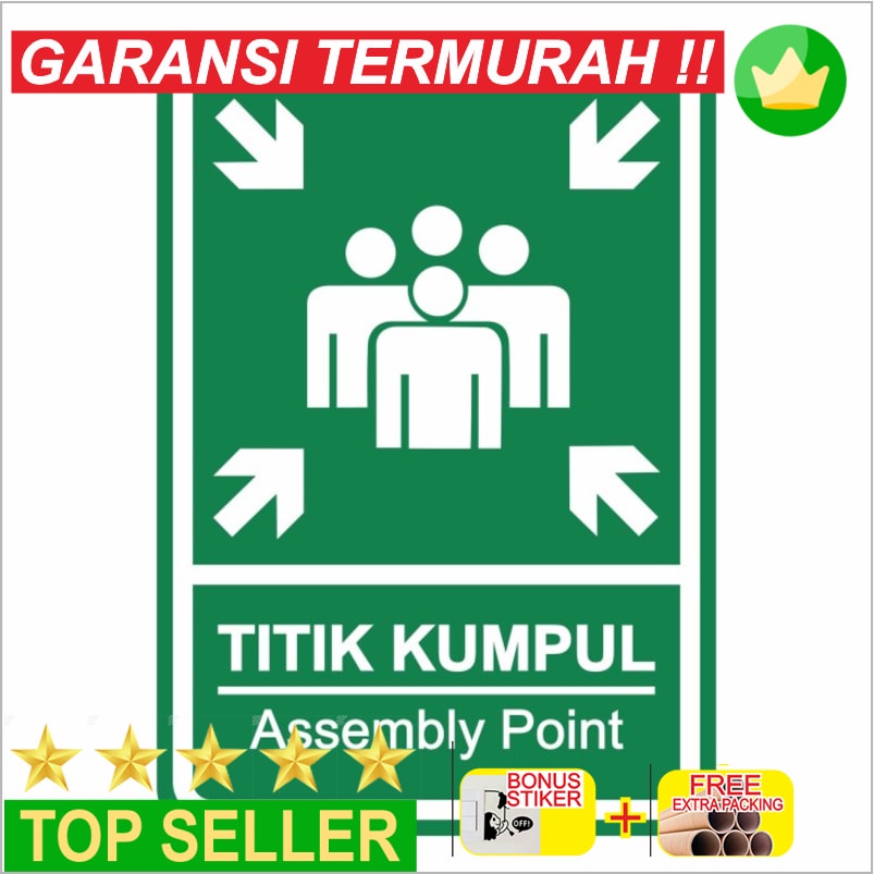 

Grosir Rambu Titik Kumpul Assembly Point 35cm x 50cm K3 Plat Alumunium Elegan