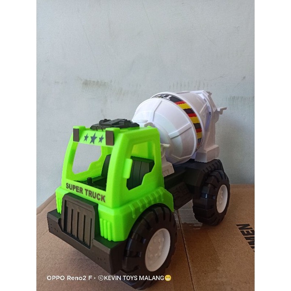 AK 86 MAINAN HEAVY TRUCK MIXER OPP / MAINAN MOBIL KONTRUKSI MOLEN SEDANG WARNA BAGUS KEVINTOYS