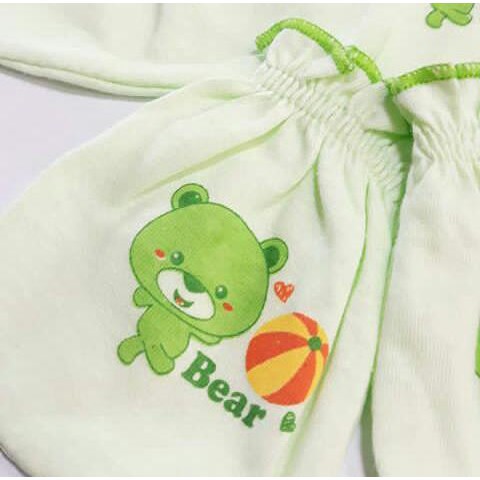 SALE !!! (3PCS) SARUNG TANGAN KAKI BAYI SET VINATA SABLON- SARUNG TANGAN BAYI MURAH