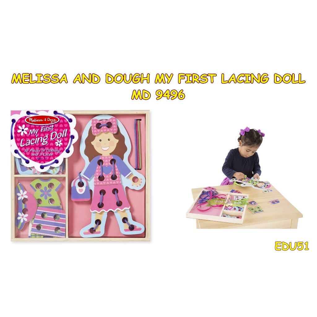 EDU51 MAINAN EDUKASI MELISSA AND DOUG MY FIRST LACING DOLL MD 9496